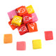 Rainbow Starburst Fruit Chews, individually wrapped, square candy, 90+ pieces per pound, strawberry, cherry, orange, lemon.