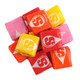 Rainbow Starburst Fruit Chews, small square candies, individually wrapped, approx 90 per pound, strawberry, cherry, orange, lemon.