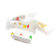 Individually wrapped Jujube Nougat Candy with soft nougat and assorted orange, lime, cherry, lemon jelly jubes.