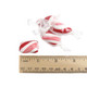 Red and white twisted peppermint candy. Hard minty treats, approximately 90 pieces per pound, ideal for decorating.