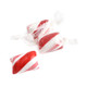 90 red and white twisted peppermint hard candies per pound, refreshing mint flavor, ideal for gingerbread house decorations.