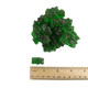 Pile of vibrant green apple gummy bears, tangy sweet, 125 pieces per pound, bulk candy