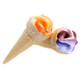Marpro Yum Yum 12 Piece Marshmallow Ice Cream Cones, pastel colored, individually wrapped, fluffy white marshmallows, crunchy cones.