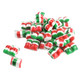 Christmas Peppermint Maiden Kisses, red, white, green, bite-sized hard candy. Approx 450 pieces per pound.