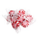 Sugar free peppermint starlights, individually wrapped, with vibrant red stripes, approx. 90 candies per pound.