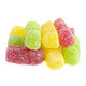 Assorted Gustaf's Sour Jelly Babies, colorful grapefruit, lime, passion fruit gummi candy, approx 70 pieces.