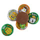 Palmer Double Crisp Monster Munny chocolate crisp discs, 55 pieces per pound, wrapped in metallic Halloween character foils.