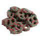 image of mini milk chocolate pretzels with red and gree drizzle christmas candy