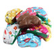 Sitting milk chocolate bunnies, bite-sized, approx 50 per pound, wrapped in bright multi-colored foil, Easter candy.