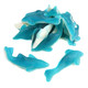 Herberts Best blue gummy sharks, vibrant blue, approx. 60 candies per pound, 2 3/4 inch long shark-shaped gummies.