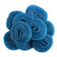 Blue Raspberry Licorice Wheels, 4.4LB bag. Many vibrant blue, coiled, round licorice candies.