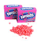 Bright pink Nerds Mini Boxes, tiny, tangy, crunchy strawberry candy, great for parties.
