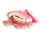 Vidal Gummy Teeth, lifelike pink strawberry-flavored gummy candy. Chewy Halloween snack, approximately 90 pieces per pound.