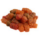 Revolcado Gummy Bears, vibrantly coated in red chamoy and chili powder, sweet, sour, spicy Mexican fruit candy.