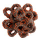 Fall chocolate covered mini pretzels, milk chocolate, vibrant orange nonpareils, sweet and salty, approx. 90/lb.