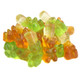 Herberts Best Caramel Apple Gummy Bears, bright green. Bite-size candies, approx. 96 per pound. Green apple & rich caramel.
