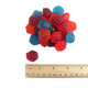 Albanese Gummy Mixed Berries, colorful assortment of red, blue, purple, cherry, strawberry, grape, 110 pieces per pound.