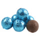 Light blue foil double chocolate balls, rich, creamy, individually wrapped. Approx 35 pieces per pound.