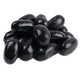 Large black licorice jelly beans, visually striking rich black color, approx. 80 candies per pound, perfect for buffets.