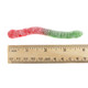 Albanese Large Sour Worms, 4-inch vibrant red, green, yellow, orange gummy candies with tangy sour coating.