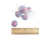 Jumbo pink and blue cotton candy hard candy balls, individually wrapped, approx. 45 pieces per pound.
