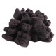 Soft, chewy Black Licorice Juju Bears, deep black candy. Approx 50 bears per pound.