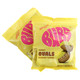 5.5oz bag of vibrant yellow Bubs Banana Toffee Ovals, oval-shaped gummy candy with banana & toffee.