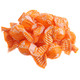 Brilliant orange, individually wrapped Napoleon Sour Orange Bon Bons, a pile of tangy, sour hard candy.