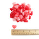 Canel's Valentine Jelly Hearts, red and pink heart-shaped candy, strawberry cherry flavors, approx 195 per pound.