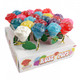 24 Espeez assorted rose lollipops, featuring bold colors and various fruit flavors.