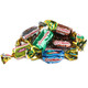 Arcor Assorted Toffees, 80 pieces per pound. Chewy chocolate, mint, vanilla, butter-rum, coffee flavors in vibrant metallic wrappers.