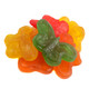 Bright, vibrant, extra large gummy butterflies with 2.5 inch wingspans, in red, pink, green, yellow, and orange.