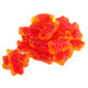 Bright orange, lemon flavored, chewy jelly filled gummy bears, approx. 130 per pound.