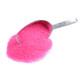 Sparkling vibrant pink sanding sugar crystals, ideal for decorating baked goods, cookies, cakes, and candies.