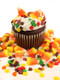 Bulk 30lb box of classic tri-color white, orange, yellow candy corn, approx. 7500 pieces for Fall.