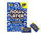 Now and Later blue raspberry hard chew taffy squares, 12 packs, 24 pieces total.
