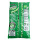 The back of a bag of Green Apple Frooties 360 Pieces, showing the ingredients list, nutrition facts panel, and seasonal flavor guide