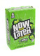 Green Now and Later Apple hard chew taffy, 12 packs totaling 24 individually wrapped squares.