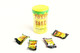 144 Toxic Waste Drums, super sour hard candy in yellow & green nuclear waste drum containers. Blue raspberry, lemon, apple.