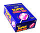 Colorful assorted fruit Charms Super Blow Pops, 12 packs of 48 lollipops with bubble gum centers.
