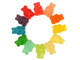Assorted 12-flavor gummy bears, 4/5lb case. Colorful fruit candy, red, yellow, green, blue, purple, pink, orange, white.