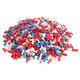 Patriotic red, white, and blue sprinkles for 4th of July cakes, cookies, and desserts.