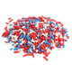 Vibrant red, white, blue sprinkles for patriotic 4th of July desserts, cakes, cookies, and ice cream sundaes.