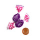Small dark purple Chips Black Currant sugar free pastilles, about 340 pieces per pound, imported Italian throat lozenges.