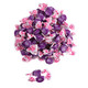 Chips Black Currant sugar-free candies, dark purple, approx. 340 per lb, Italian, gluten-free, vegan pastilles.