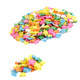 5LB box of pastel flower shaped sprinkles, a vibrant mix of pink, orange, yellow, green, blue, and white.