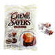 12 pack Creme Savers Hard Candy, 3oz bags. Chocolate Caramel Creme flavor, swirled brown and tan pieces.