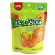 Peelerz Orange Candy 12 pack. Bright orange, chewy, peelable gummies, 6oz bags with approx 36 pieces per bag.