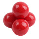 Vibrant red 1-inch unwrapped gumballs with bold cherry flavor, glossy finish, and chewy texture, ideal for vending.