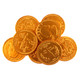 Copper Chocolate Coins, rich, creamy milk chocolate elegantly wrapped in gleaming copper foil